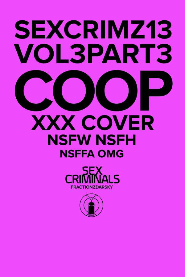 Sex Criminals (2013) #13 "XXX" Variant