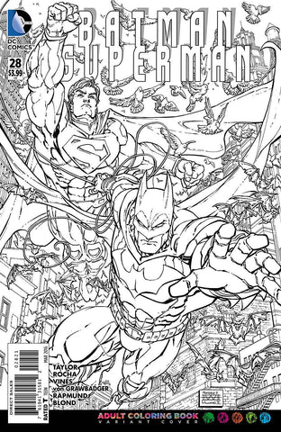 Batman / Superman (2013) #28 "Adult Coloring Book" Variant