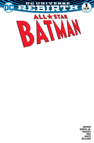 All Star Batman (2016) #1 "Blank" Variant